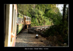 dans le train roulant dans la vallée de la mort près de Kanchanaburi.